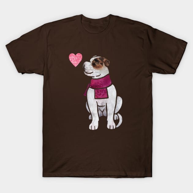 Watercolour American Bulldog T-Shirt by animalartbyjess